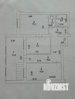 2-к квартира, вторичка, 62м2, 2/9 этаж