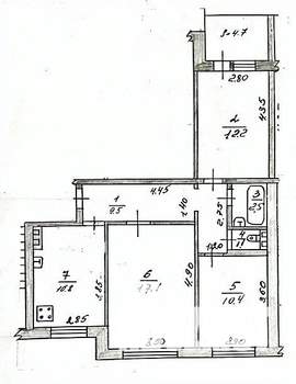 3-к квартира, вторичка, 66м2, 4/5 этаж