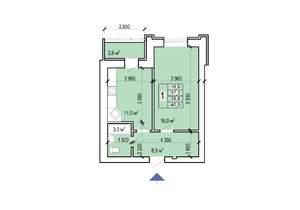 1-к квартира, вторичка, 40м2, 9/10 этаж