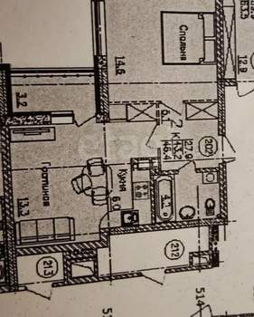 2-к квартира, вторичка, 46м2, 12/17 этаж