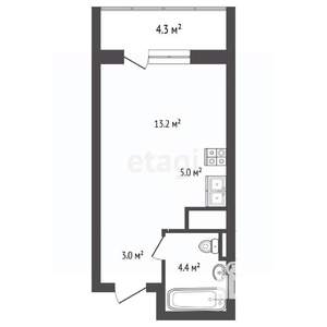 1-к квартира, вторичка, 30м2, 3/25 этаж