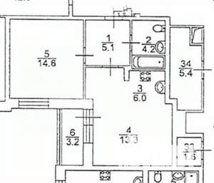 2-к квартира, вторичка, 43м2, 3/17 этаж