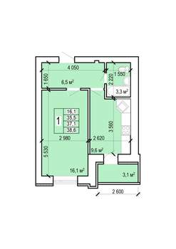 1-к квартира, вторичка, 39м2, 10/10 этаж