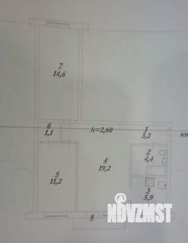 3-к квартира, вторичка, 60м2, 4/5 этаж