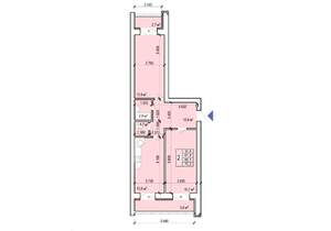 2-к квартира, вторичка, 70м2, 2/10 этаж