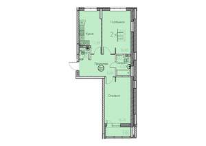 Студия квартира, вторичка, 63м2, 6/10 этаж