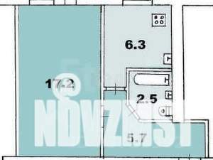 1-к квартира, вторичка, 31м2, 2/5 этаж