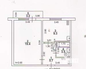 1-к квартира, вторичка, 38м2, 8/10 этаж