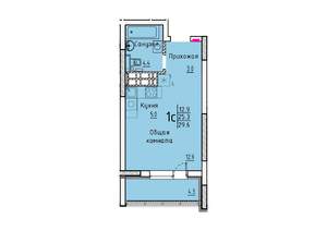 Студия квартира, вторичка, 30м2, 25/25 этаж