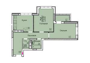 Студия квартира, вторичка, 55м2, 25/25 этаж