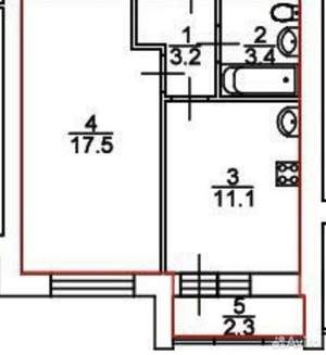 1-к квартира, вторичка, 35м2, 7/10 этаж