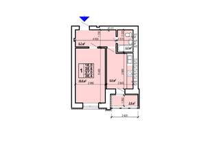 1-к квартира, вторичка, 38м2, 10/10 этаж