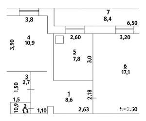 2-к квартира, вторичка, 48м2, 3/9 этаж