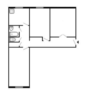 3-к квартира, вторичка, 61м2, 7/9 этаж