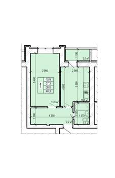 1-к квартира, вторичка, 40м2, 8/10 этаж