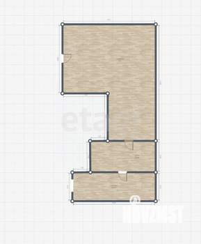 1-к квартира, вторичка, 35м2, 1/1 этаж