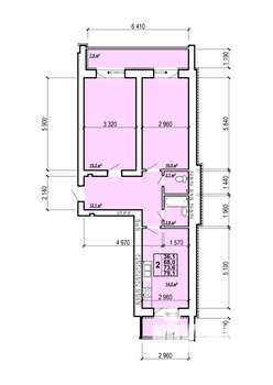 2-к квартира, вторичка, 79м2, 6/10 этаж