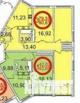 3-к квартира, вторичка, 80м2, 12/20 этаж