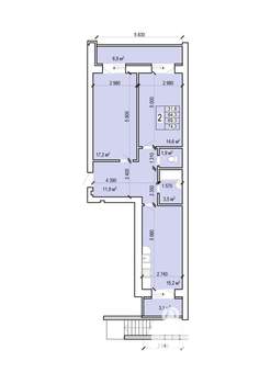 2-к квартира, вторичка, 74м2, 1/10 этаж