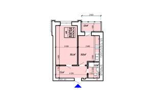 1-к квартира, вторичка, 40м2, 8/10 этаж