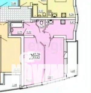 2-к квартира, вторичка, 54м2, 15/25 этаж