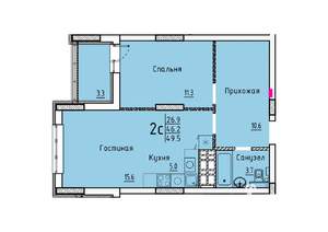 Студия квартира, вторичка, 50м2, 25/25 этаж