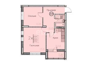 2-к квартира, вторичка, 57м2, 5/10 этаж