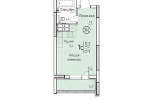 Студия квартира, вторичка, 30м2, 11/25 этаж