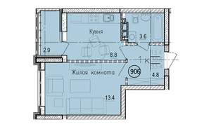 1-к квартира, вторичка, 34м2, 13/17 этаж