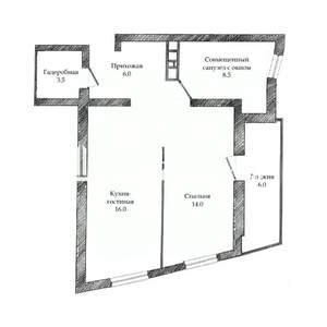 1-к квартира, вторичка, 54м2, 10/25 этаж