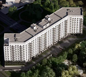 1-к квартира, строящийся дом, 43м2, 7/10 этаж