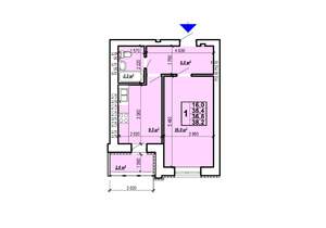 1-к квартира, вторичка, 38м2, 4/10 этаж