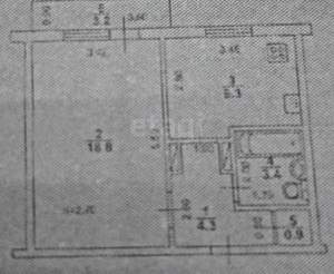 1-к квартира, вторичка, 37м2, 9/9 этаж
