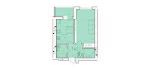 1-к квартира, вторичка, 39м2, 2/10 этаж