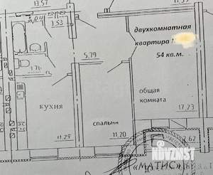 2-к квартира, вторичка, 54м2, 7/10 этаж