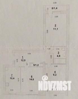 3-к квартира, вторичка, 66м2, 7/10 этаж