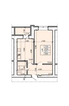 1-к квартира, вторичка, 39м2, 10/10 этаж