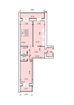 2-к квартира, вторичка, 76м2, 3/10 этаж