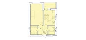 1-к квартира, вторичка, 39м2, 2/10 этаж