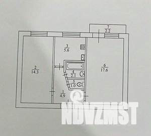 2-к квартира, вторичка, 46м2, 2/5 этаж
