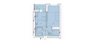 1-к квартира, вторичка, 39м2, 9/10 этаж