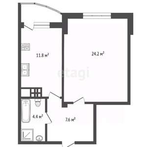 Студия квартира, вторичка, 54м2, 13/17 этаж