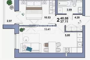 1-к квартира, вторичка, 39м2, 3/11 этаж