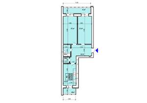 2-к квартира, вторичка, 73м2, 1/10 этаж