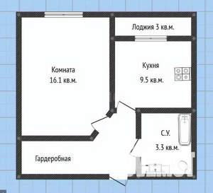 1-к квартира, вторичка, 38м2, 8/10 этаж