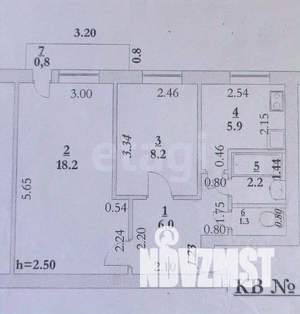 2-к квартира, вторичка, 43м2, 5/5 этаж