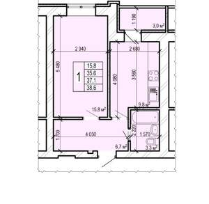 1-к квартира, вторичка, 39м2, 2/10 этаж