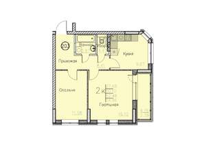 Студия квартира, вторичка, 55м2, 2/10 этаж