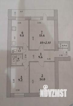 3-к квартира, вторичка, 66м2, 8/9 этаж