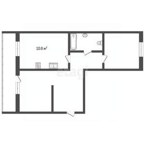 2-к квартира, вторичка, 53м2, 1/5 этаж